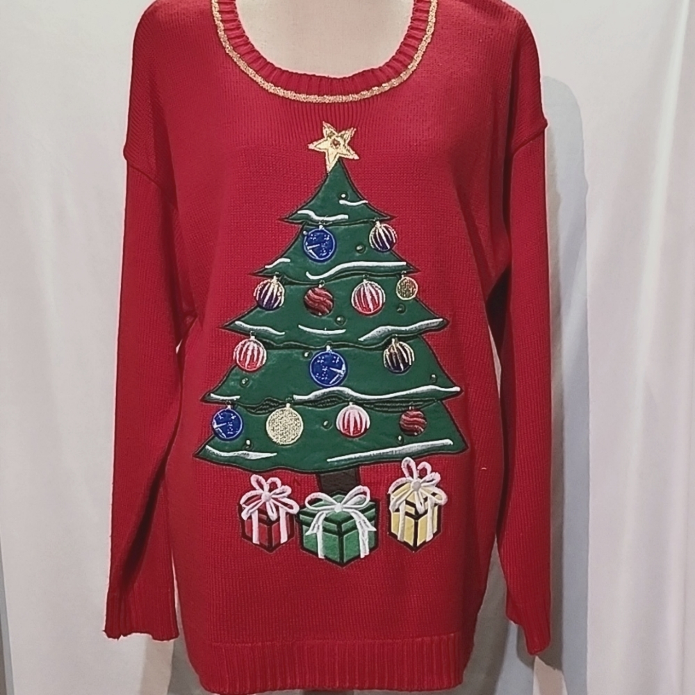 Women's Plus EUC Ugly Christmas Sweater Size 1X